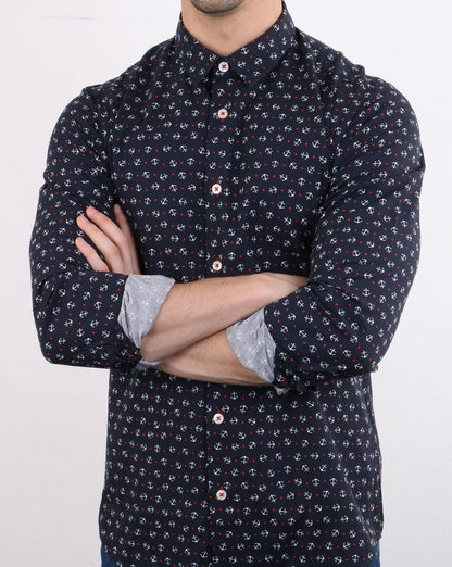 Benetton Long Sleeve Shirt Navy
