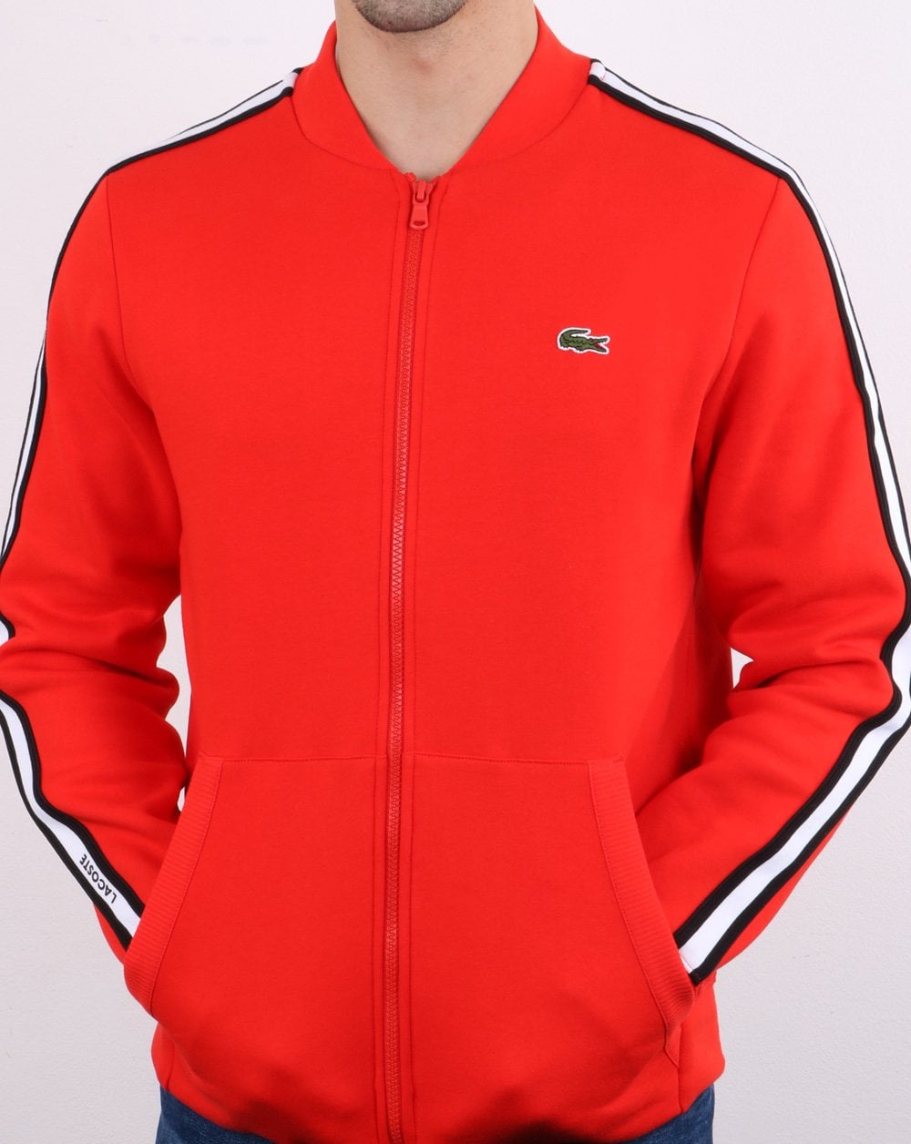 Lacoste Track Top Red/Black