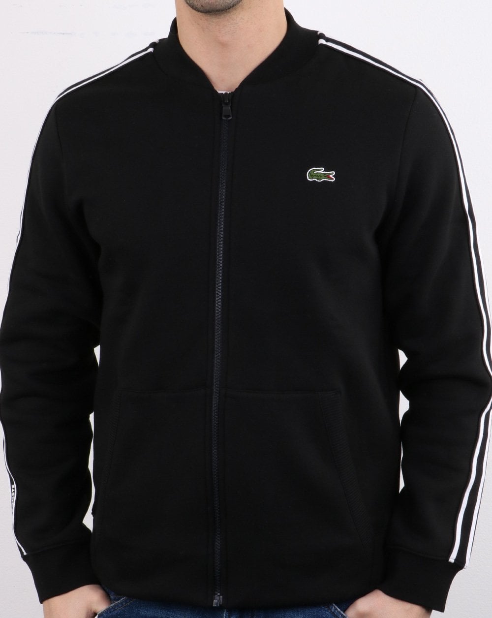 Lacoste Track Top Black/White