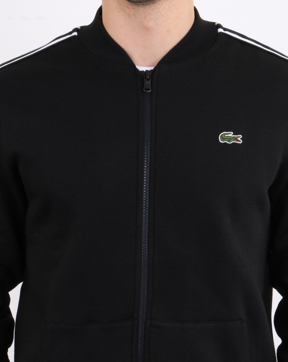 Lacoste Track Top Black/White