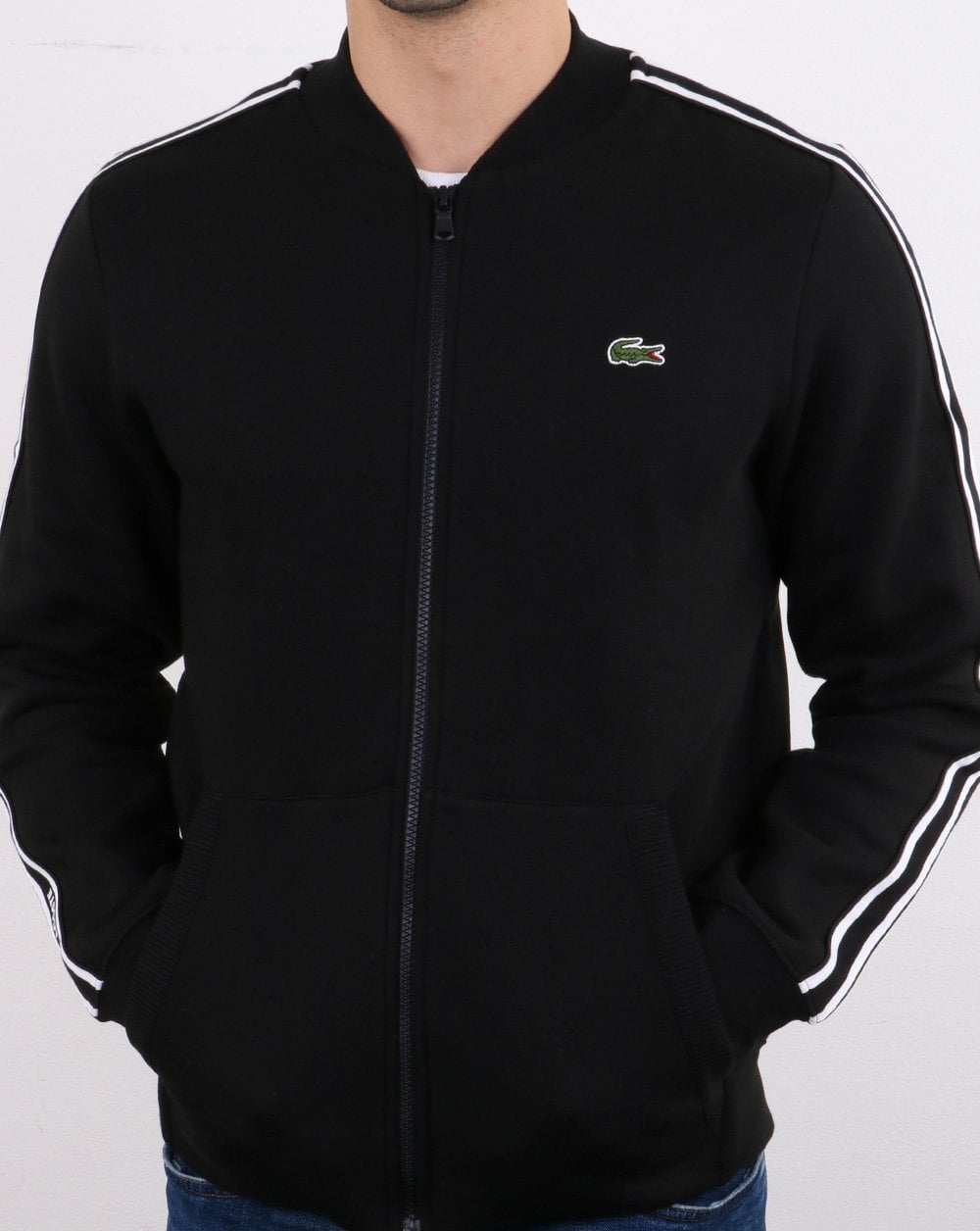 Lacoste Track Top Black/White