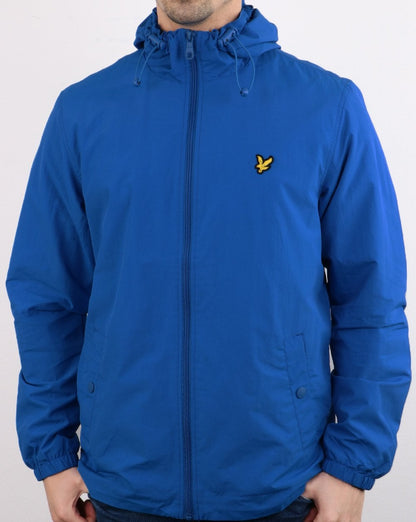 Lyle And Scott Zip Through Hooded Jacket Cobalt Blue