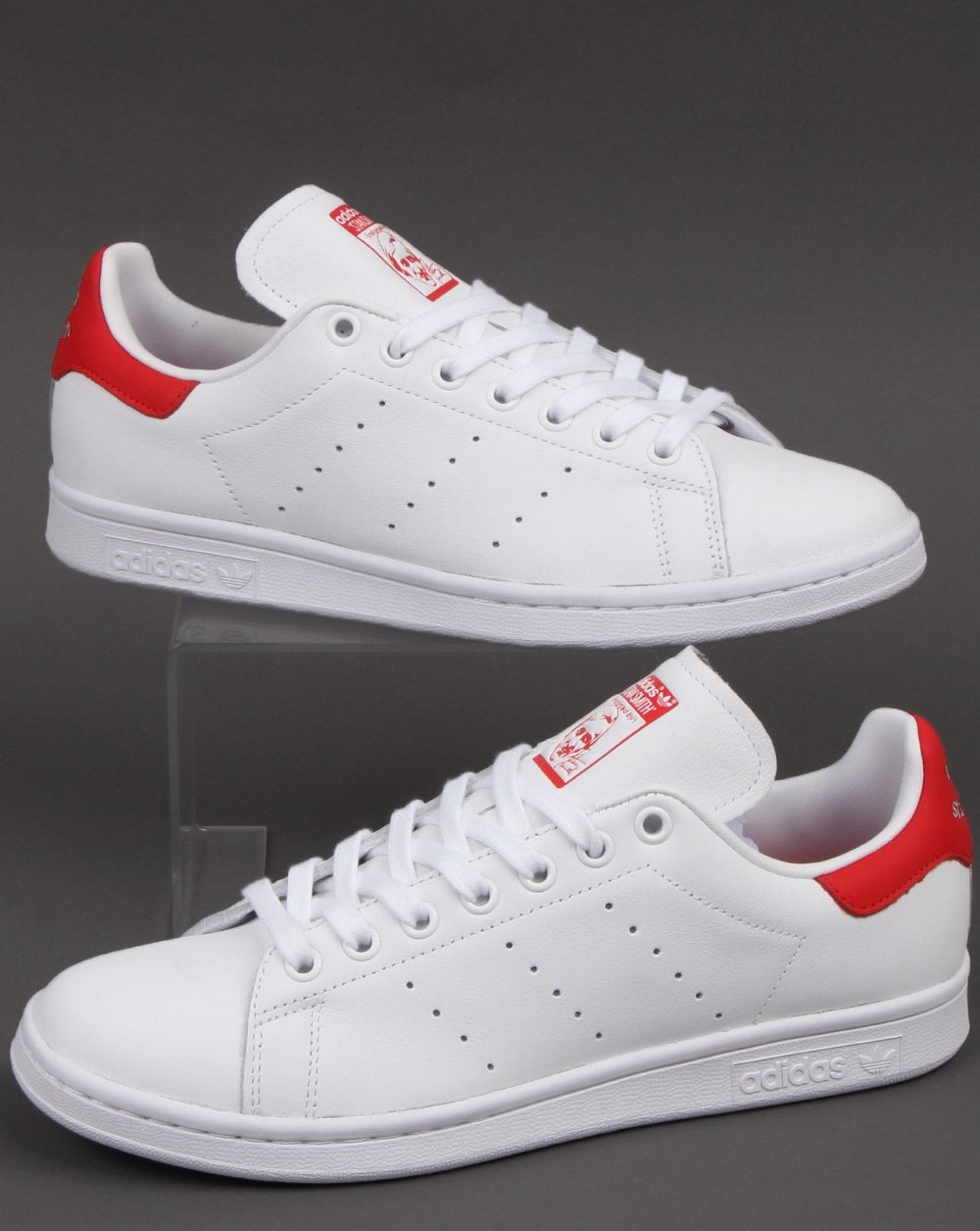 Adidas Stan Smith Trainers White/Red