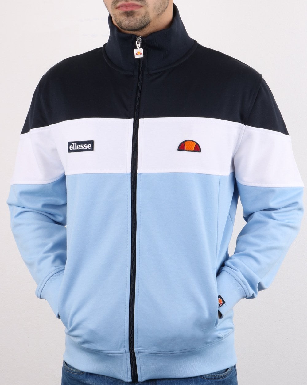 Ellesse Caprini Track Top Light Blue/white/navy