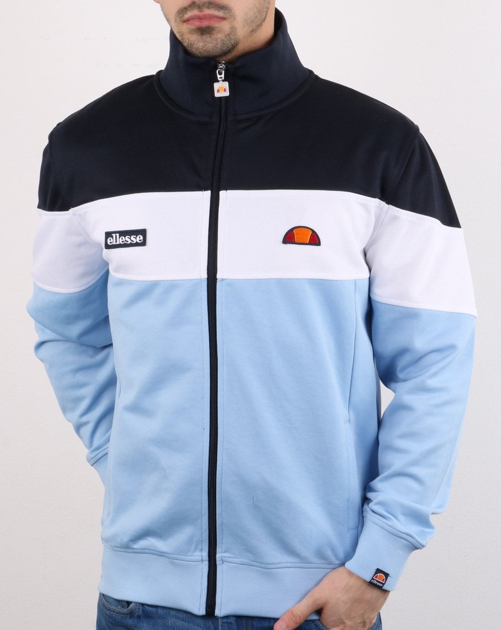 Ellesse Caprini Track Top Light Blue/white/navy