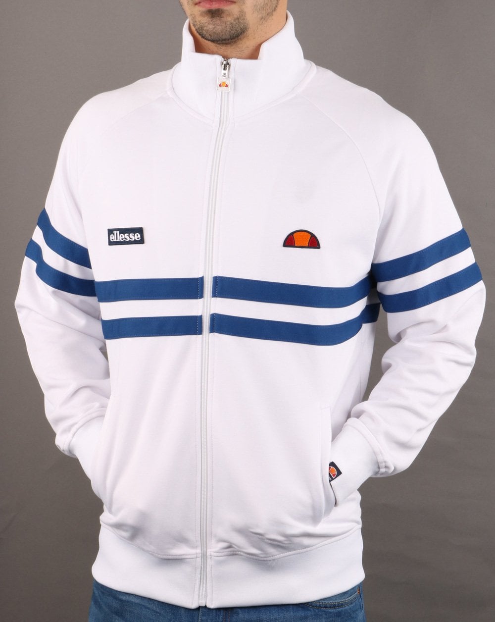 Ellesse Rimini Track Top White/navy