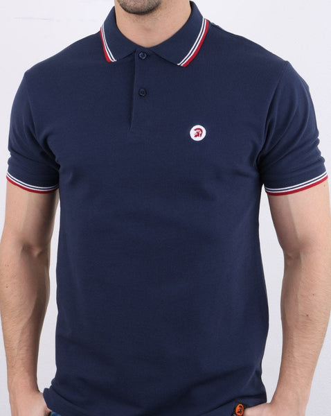 Trojan Classic Tipped Polo Shirt Navy