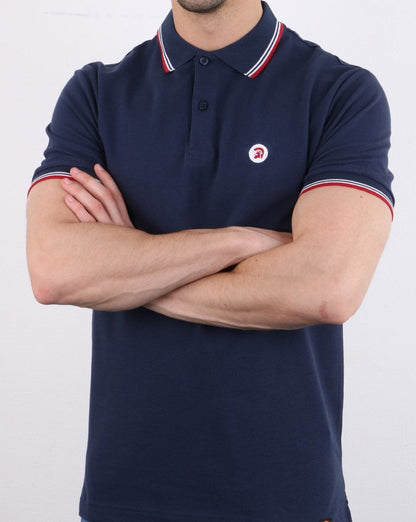 Trojan Classic Tipped Polo Shirt Navy