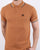 Trojan Tipped Pique Polo Shirt Tan