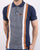 Trojan Houndstooth Polo Shirt Navy
