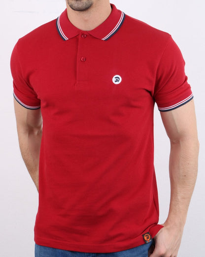 Trojan Classic Tipped Polo Shirt Red