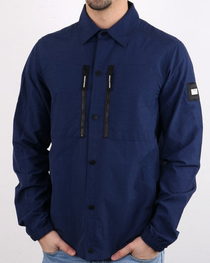 Weekend Offender Zip Pocket Overshirt Navy