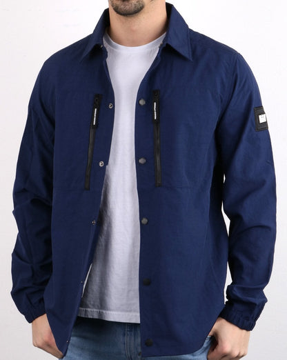 Weekend Offender Zip Pocket Overshirt Navy
