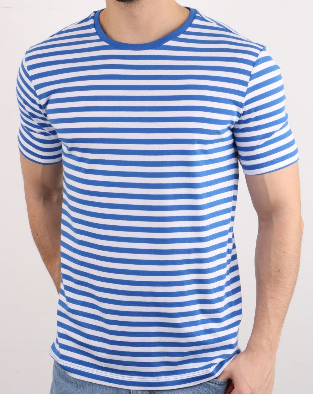 Benetton Stripe T-shirt Blue