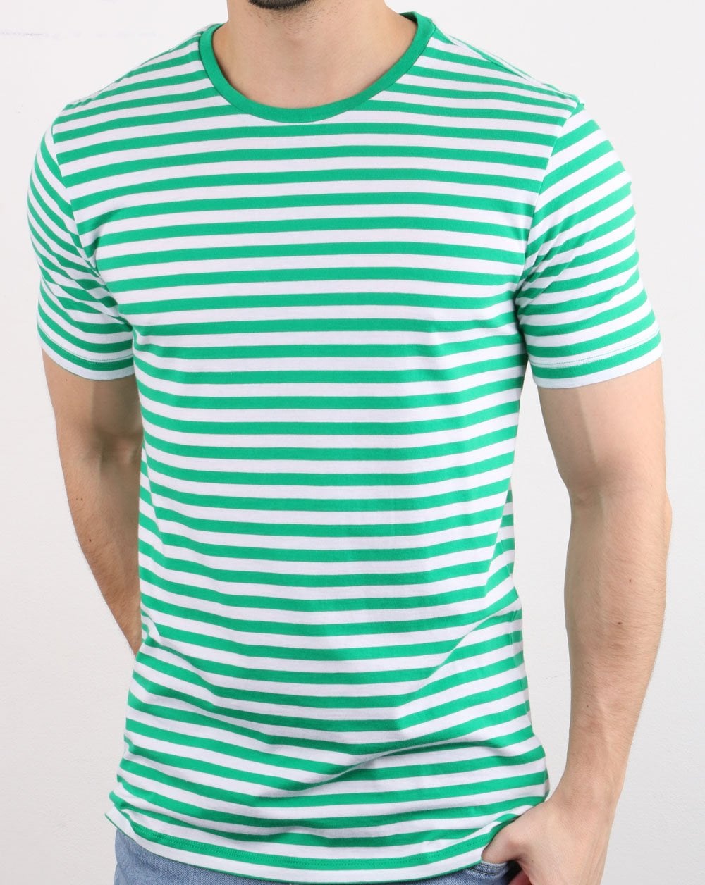 Benetton Stripe T-shirt Green