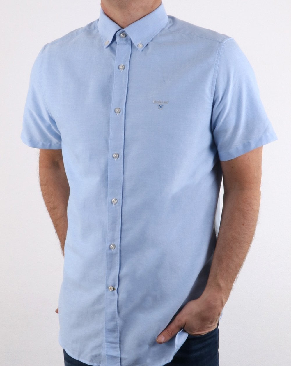 Barbour Oxford Short Sleeve Shirt Sky