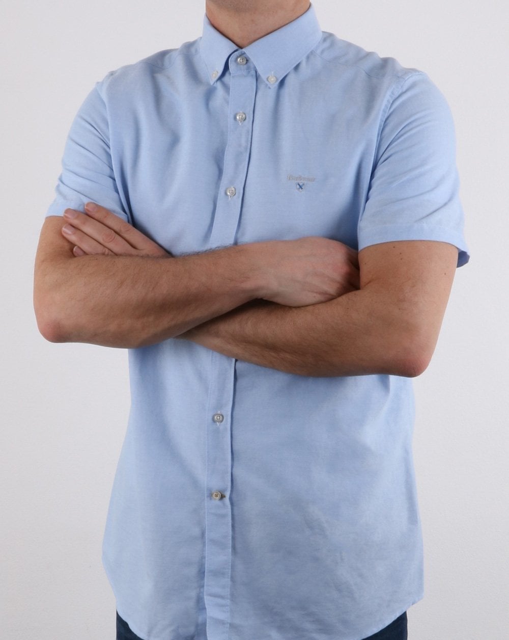 Barbour Oxford Short Sleeve Shirt Sky
