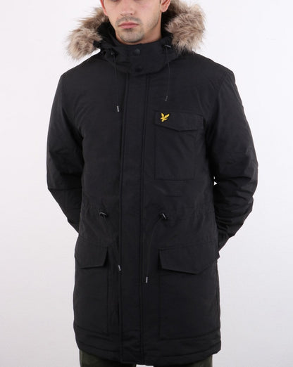 Lyle And Scott Winterweight Microfleece Lined Parka True Black