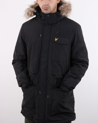Lyle And Scott Winterweight Microfleece Lined Parka True Black
