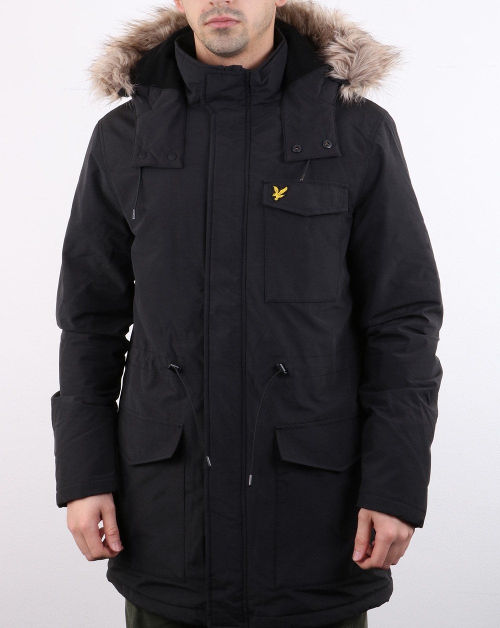 Lyle And Scott Winterweight Microfleece Lined Parka True Black