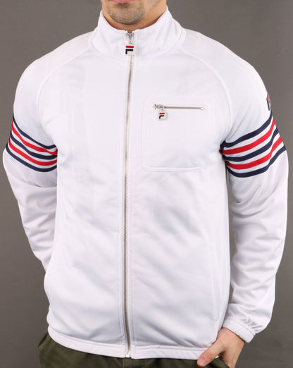 Fila Vintage 5 Stripe Track Top White/red/navy