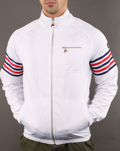 Fila Vintage 5 Stripe Track Top White/red/navy