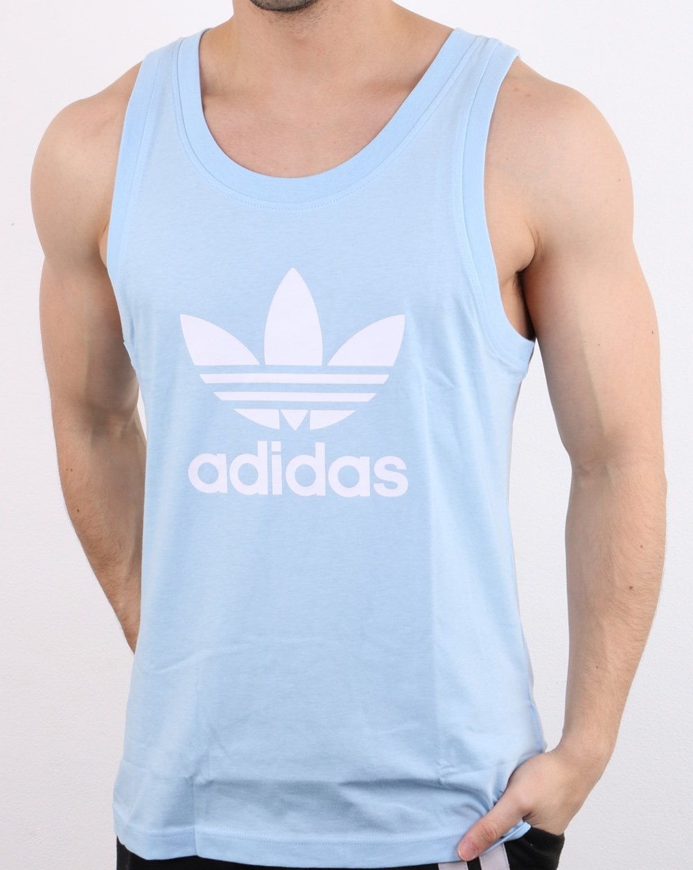 Adidas Originals Trefoil Tank Vest Sky Blue