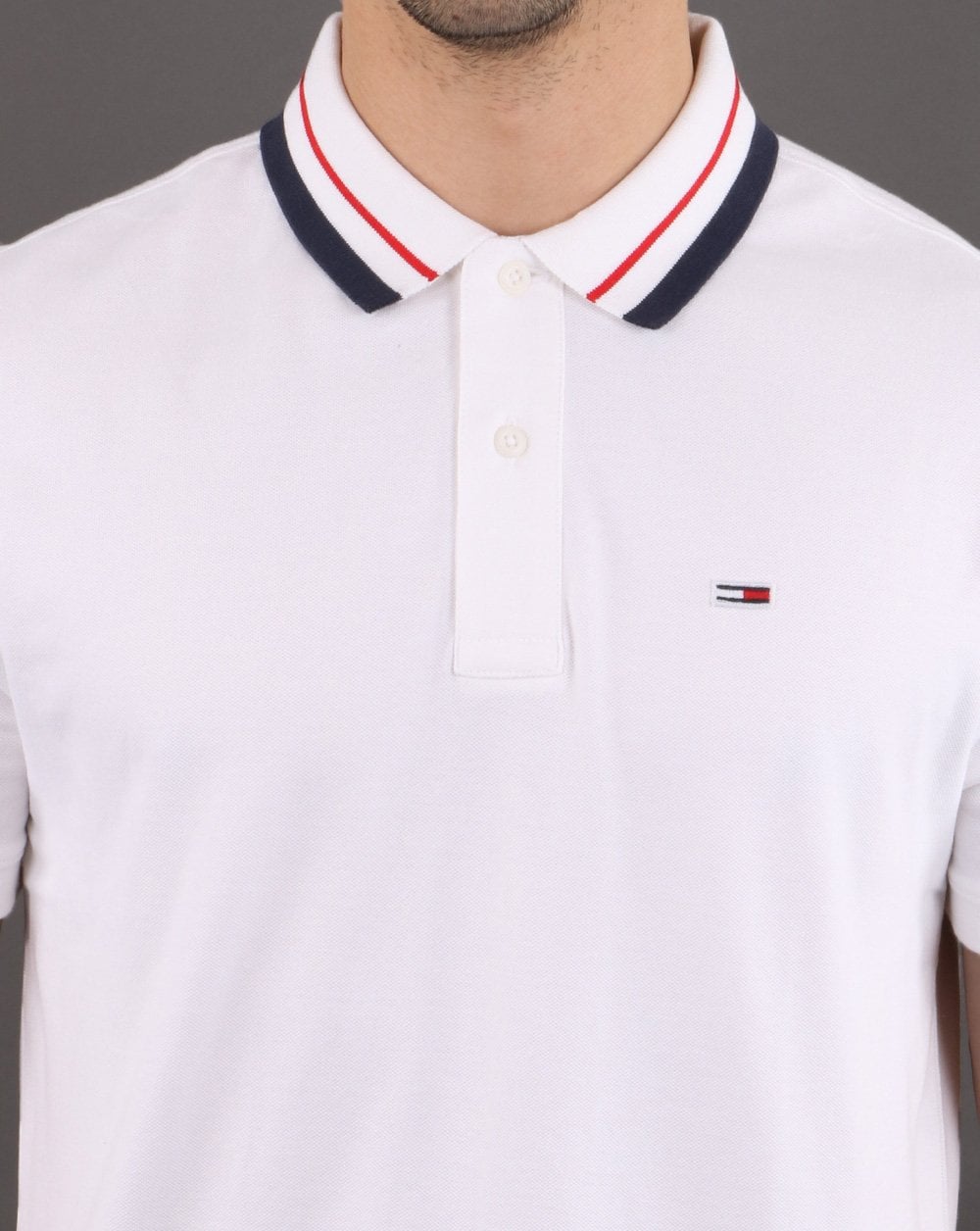 Tommy Hilfiger Tipped Polo Shirt White