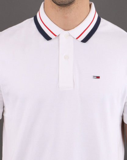 Tommy Hilfiger Tipped Polo Shirt White
