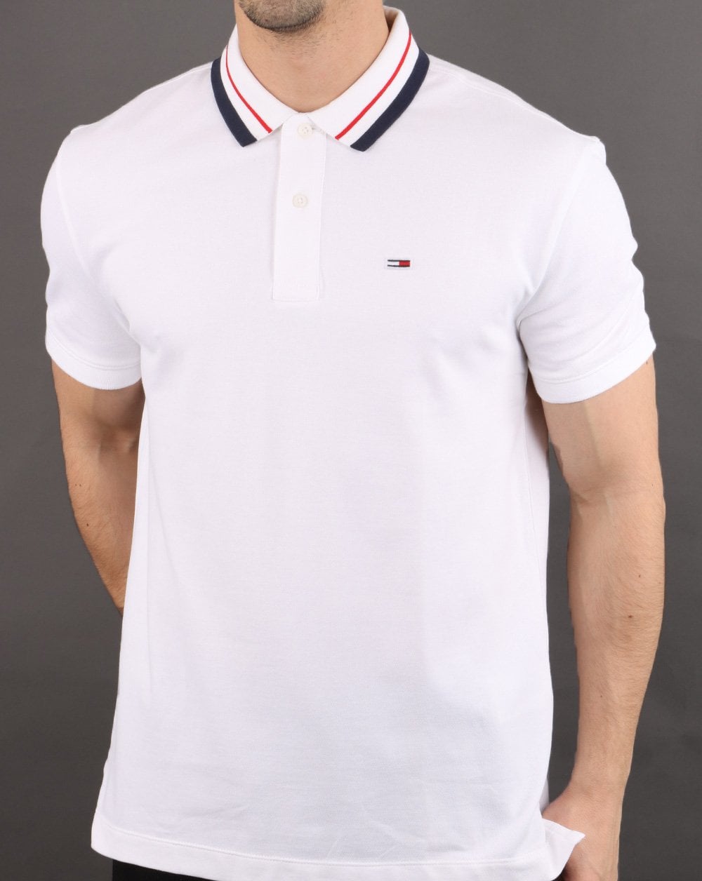 Tommy Hilfiger Tipped Polo Shirt White