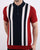 Ben Sherman Mod Stripe Knit Polo Shirt Red