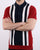 Ben Sherman Mod Stripe Knit Polo Shirt Red