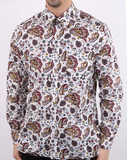 Ben Sherman Paisley Shirt Ecru