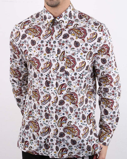 Ben Sherman Paisley Shirt Ecru