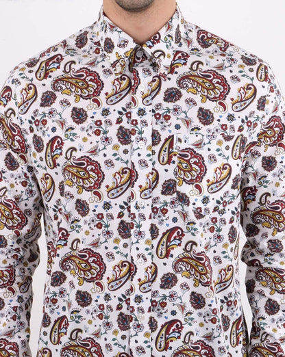 Ben Sherman Paisley Shirt Ecru