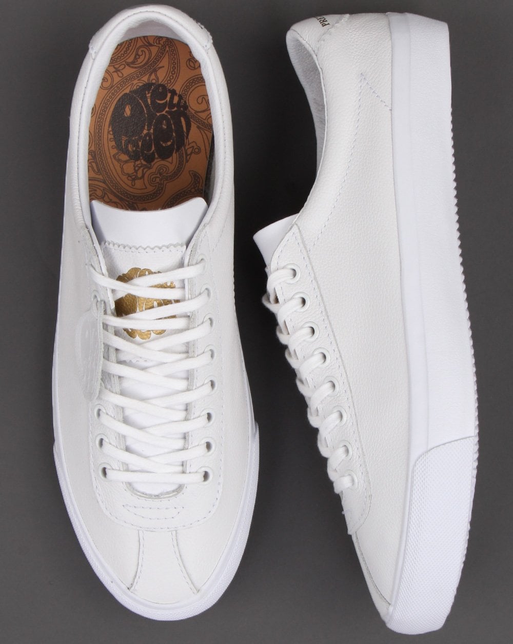 Pretty Green Leather Trainer White