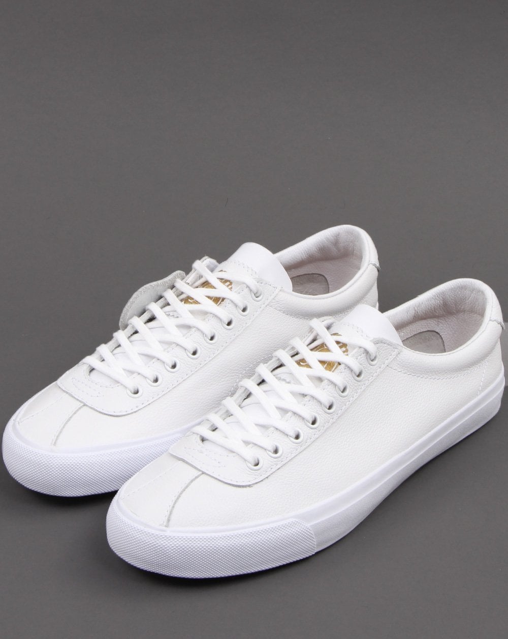 Pretty Green Leather Trainer White
