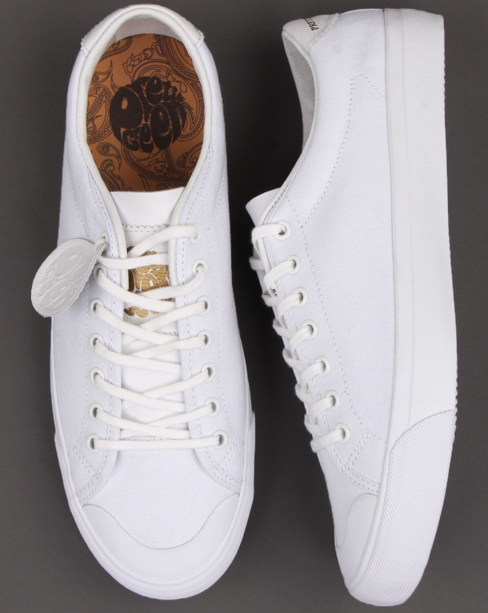 Pretty Green Canvas Trainer White
