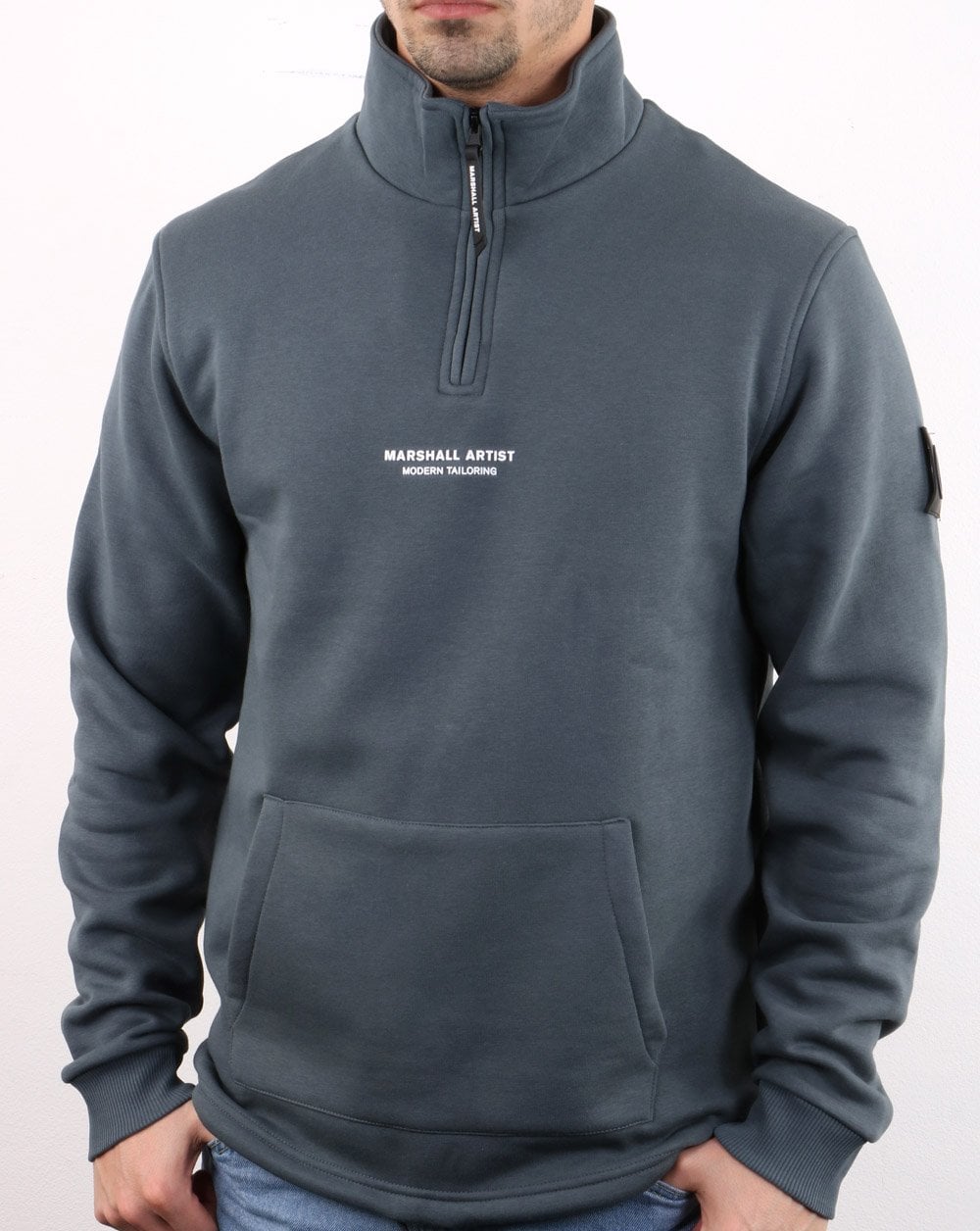 Marshall Artist Siren Half Zip Sweatshirt Steel