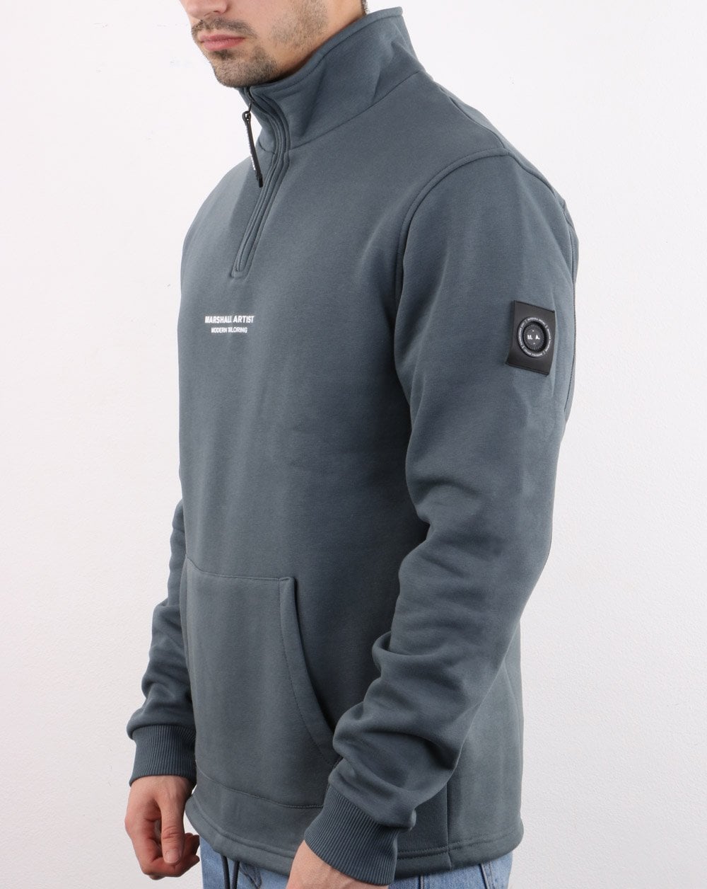 Marshall Artist Siren Half Zip Sweatshirt Steel