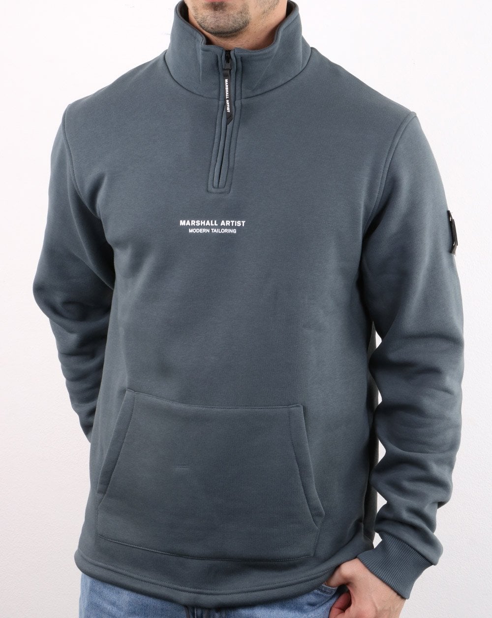 Marshall Artist Siren Half Zip Sweatshirt Steel