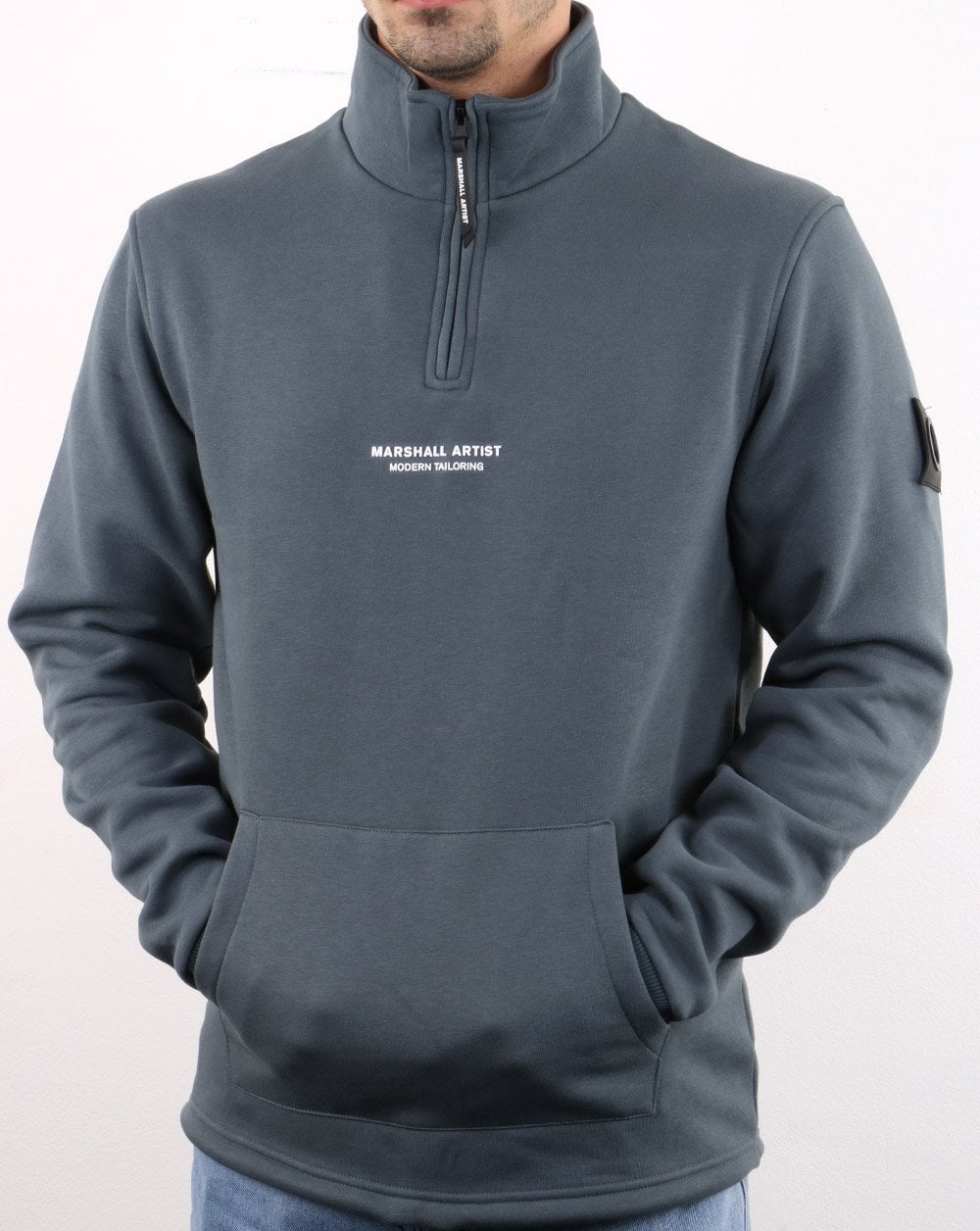 Marshall Artist Siren Half Zip Sweatshirt Steel