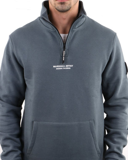 Marshall Artist Siren Half Zip Sweatshirt Steel