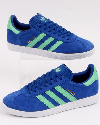 Adidas Gazelle Trainers Royal Blue/Green