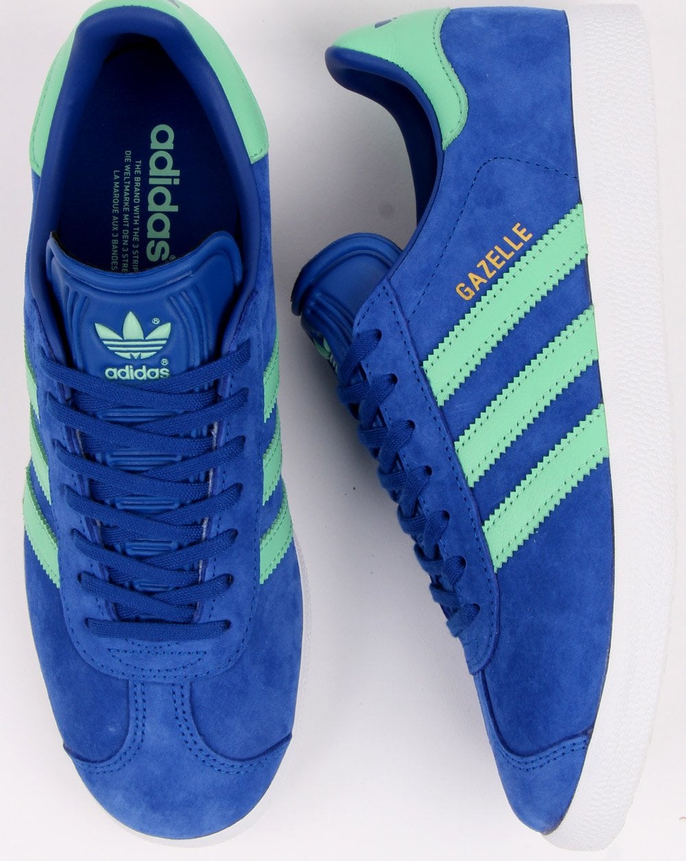 Adidas Gazelle Trainers Royal Blue/Green