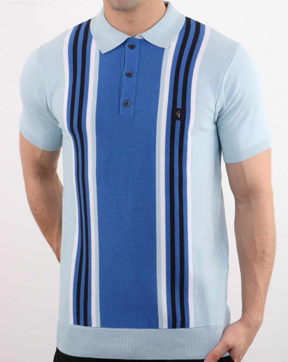 Gabicci Vintage Casbah Polo Shirt Sky Blue