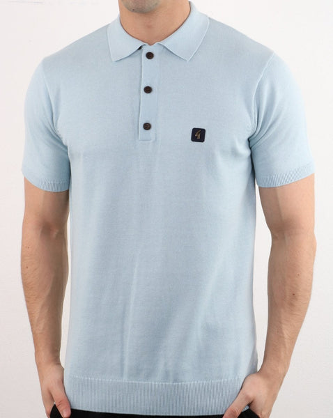 Gabicci Vintage Jackson Polo Shirt Sky Blue