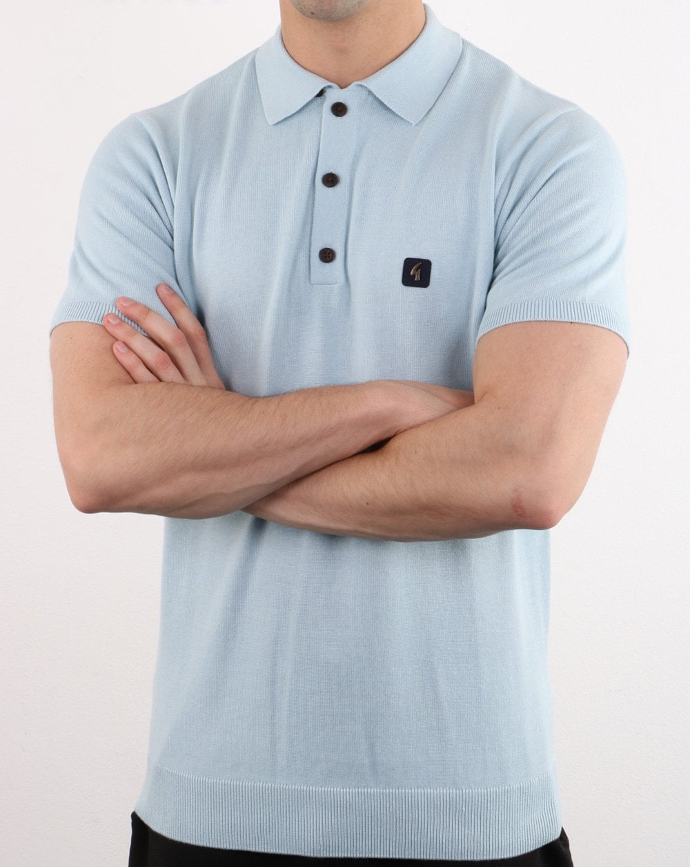 Gabicci Vintage Jackson Polo Shirt Sky Blue