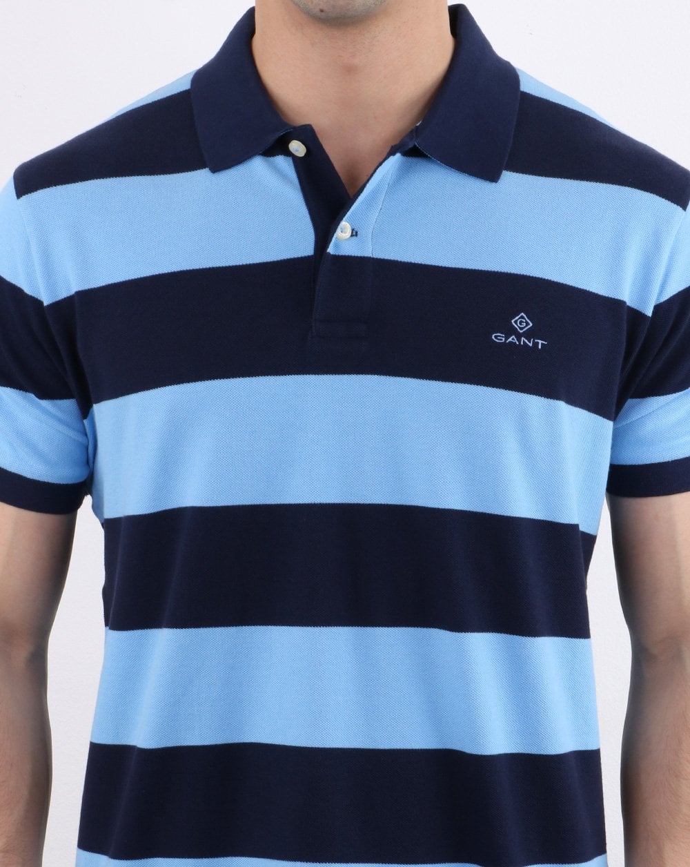 Gant Barstripe Pique Rugger Navy Blue