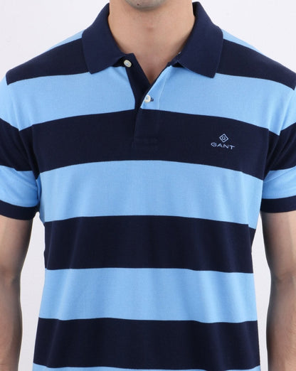 Gant Barstripe Pique Rugger Navy Blue